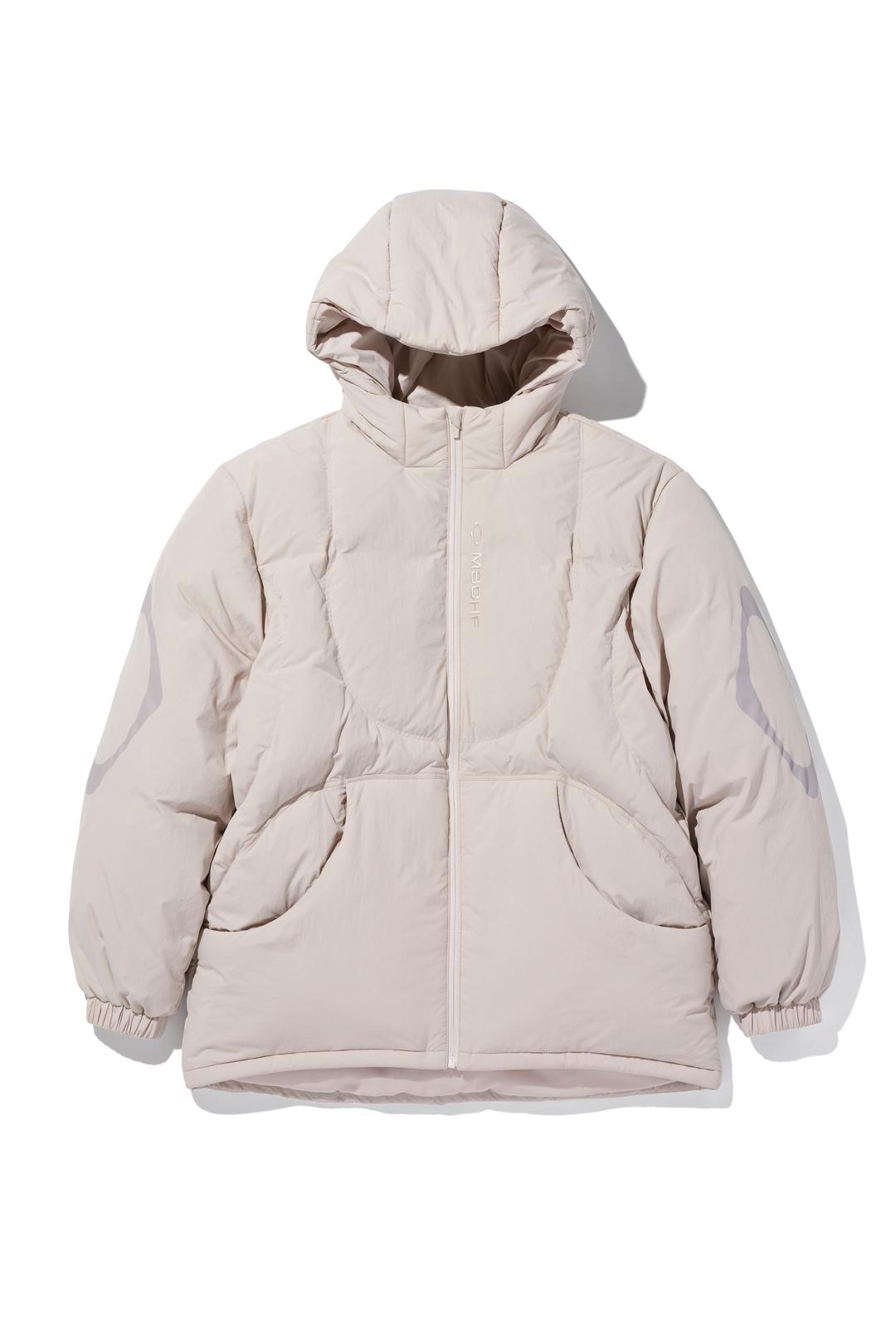 RHOMBUS HOODED DOWN JACKET_IVORY