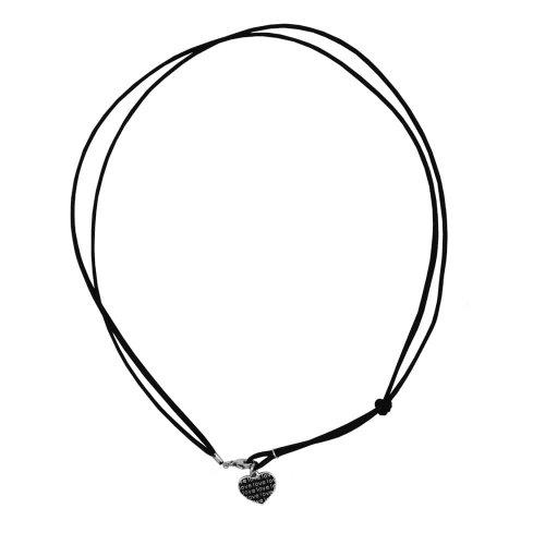 heart leather necklace