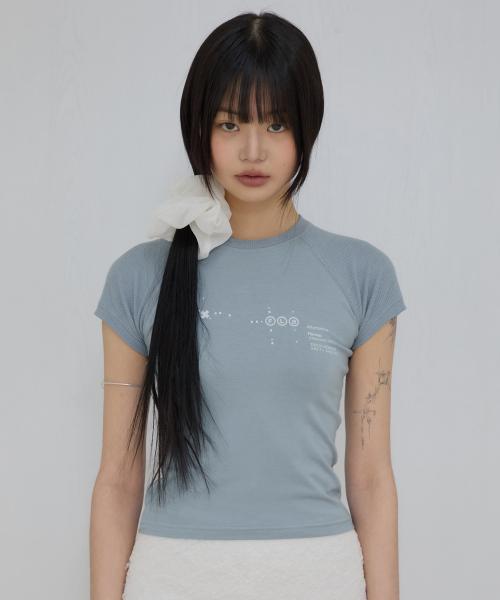 Muta Waffle Raglan T-Shirt (FL-154_Sky)