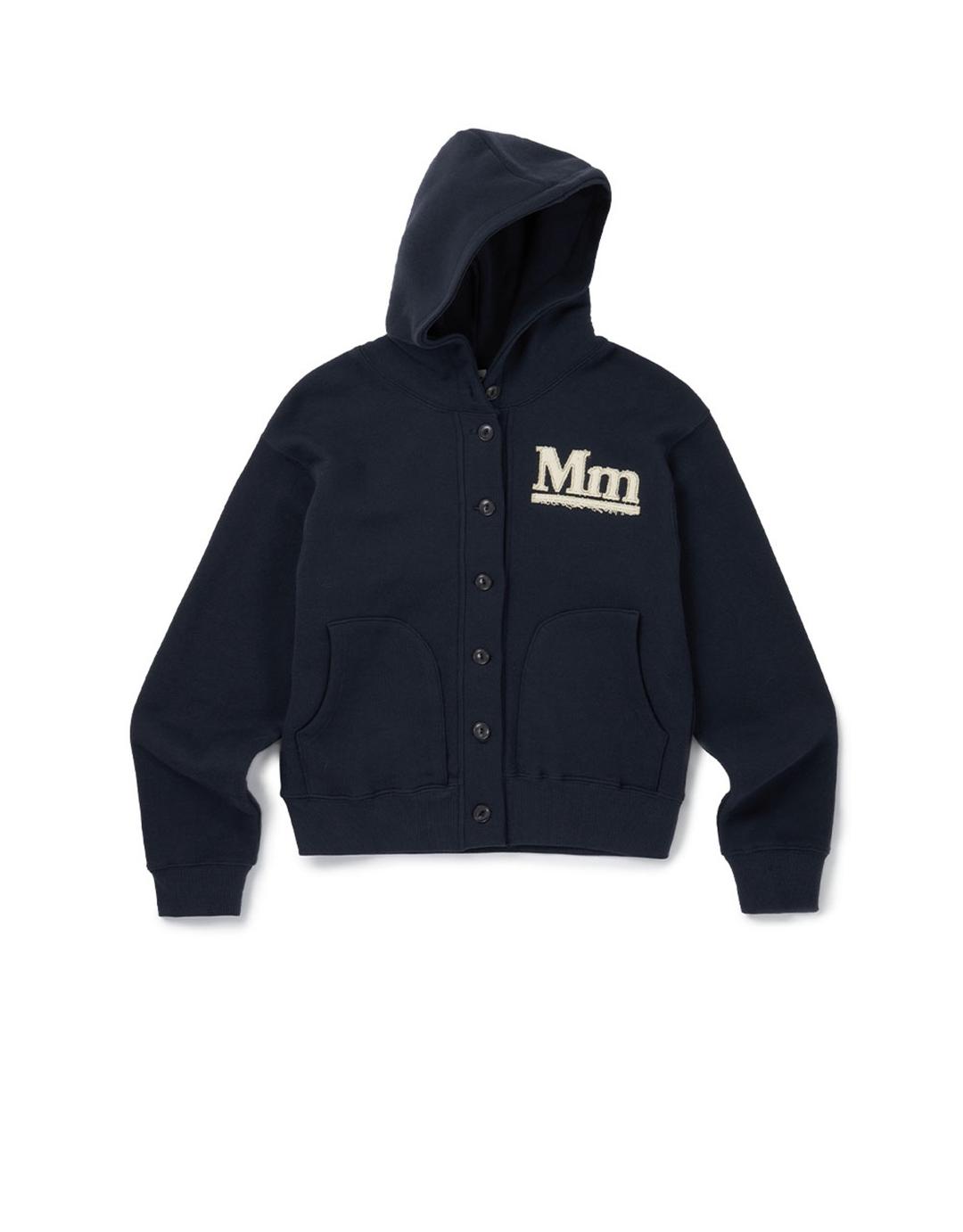[Mmlg W] APPLIQUE HOOD JACKET (AUTHENTIC NAVY)