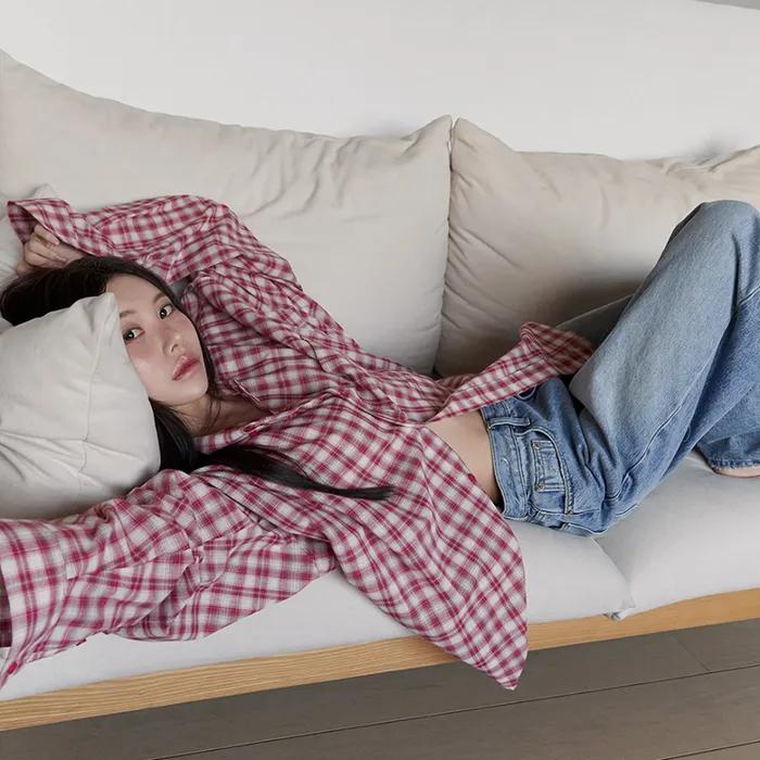 iconic 1 ombre check shirt_2Colors