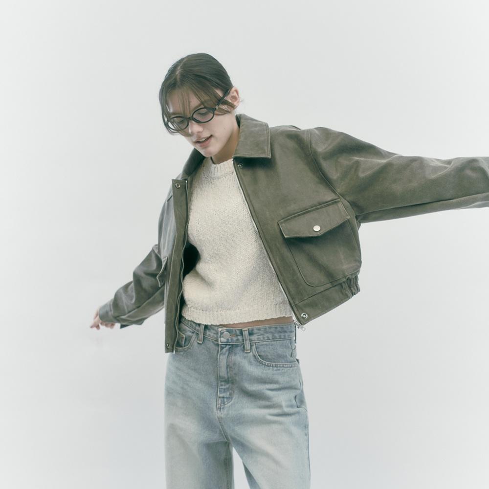 Vintage Suede Jumper (Khaki)