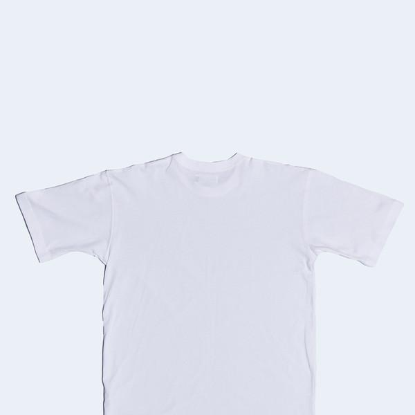 DAMP LAYERED ROUND NECK TEE_WHITE