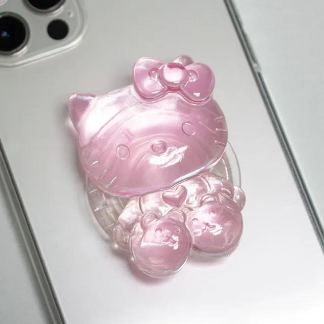 [1+1] 5color 고양이 그립 레진 톡 홀더 캐릭터 투명 틴트 레진