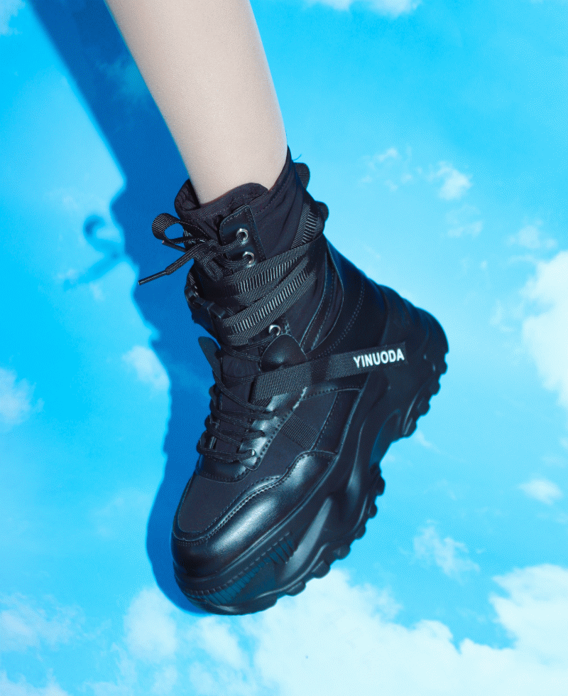 🖤2color🖤 7cm 블록코어 스트링 스트랩 통굽 워커운동화 (페스티벌룩,키작녀,키높이,스탠딩화,콘서트화,치어리딩화,플랫폼화,아이돌룩,y2k,아노락,고프코어,유니크)