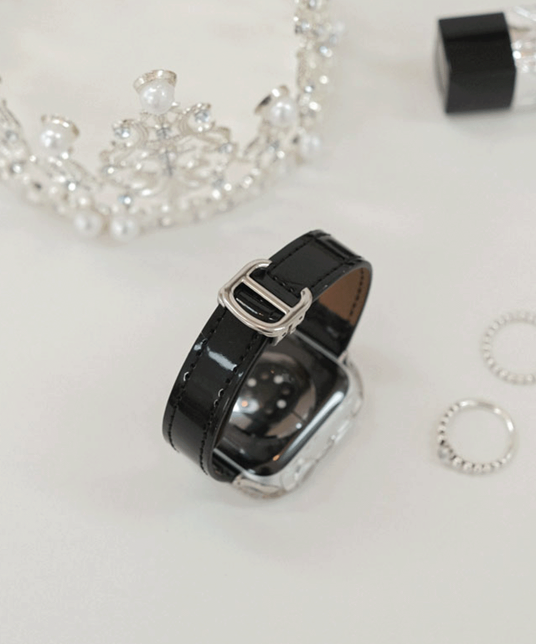 🍎애플워치 스트랩 8 7 6 3 SE2 D버클슬림레더스트랩 가죽 시계줄