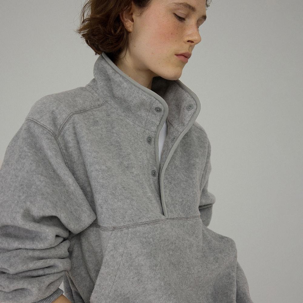 [2nd_10/29 예약배송] Teddy fleece anorak_melange grey