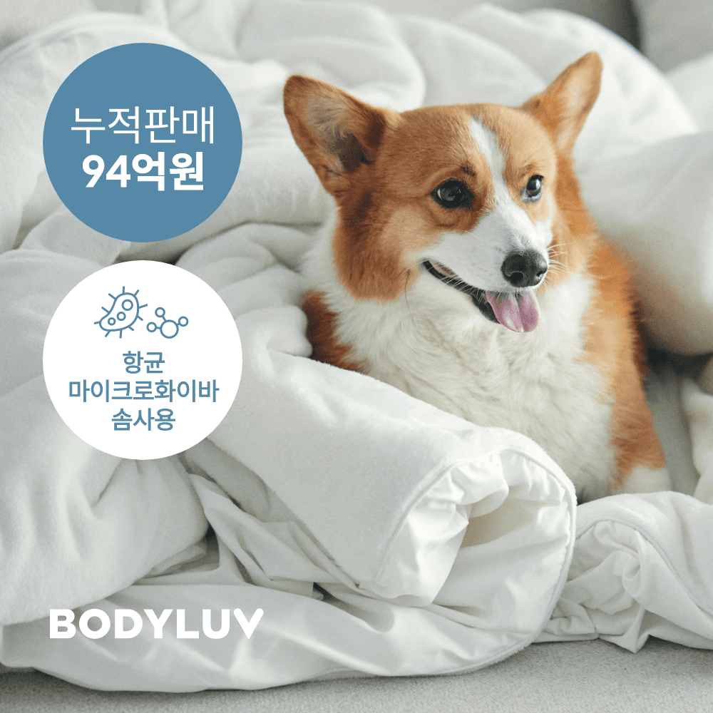반려동물과 함께쓰는 바디럽 극세사 웜이불 (자가발열)