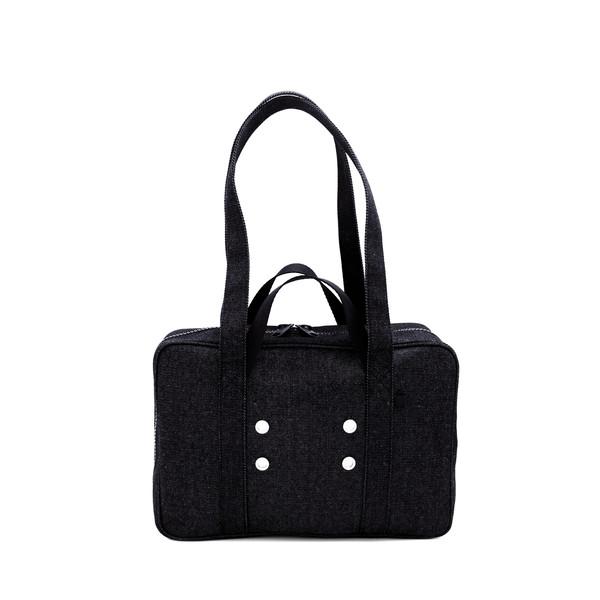 세틀하버 데님 오거나이저 미디엄 스퀘어 백 (흑청)