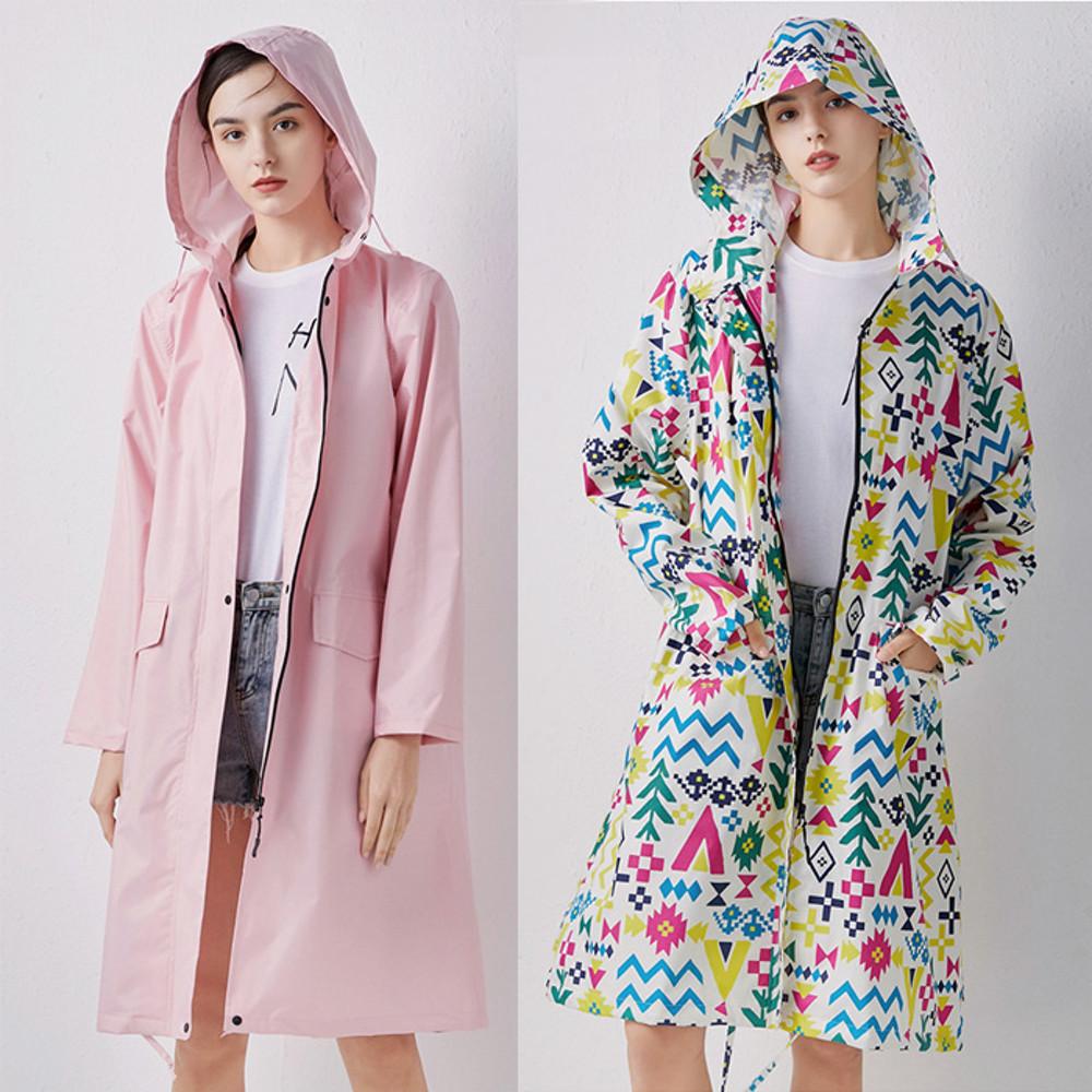 예쁜 여성 우비 레인코트 성인 우의 비옷