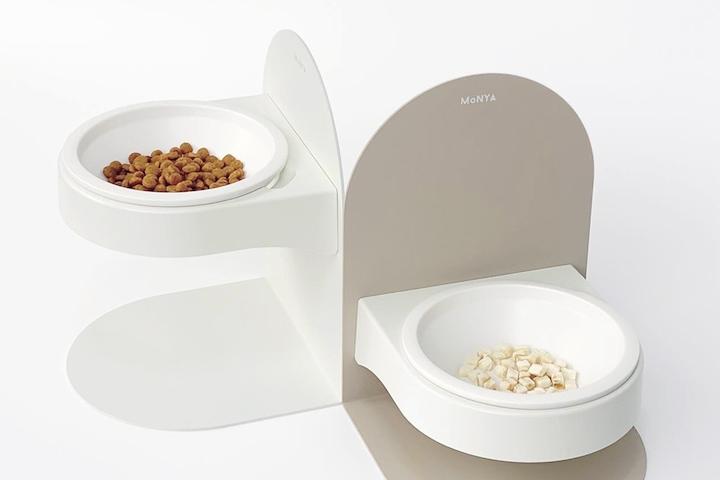 고양이 높이조절 식기 마그넷 테이블 세트(무광보울) 2colors