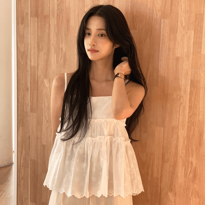 Floral Wrap Sleeveless (Ivory)