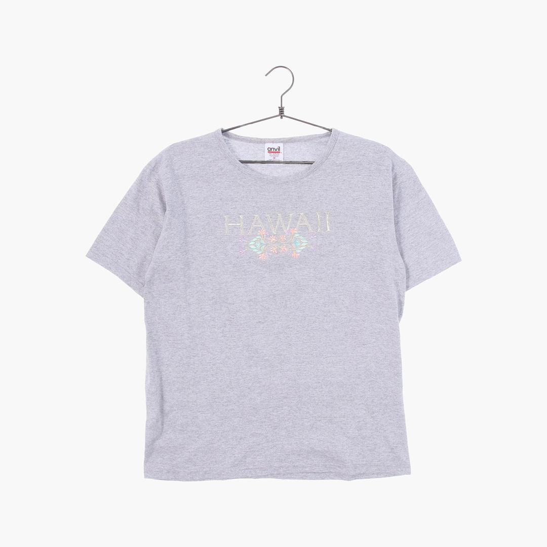 앤빌 코튼 자수 반팔 티셔츠 여자 M