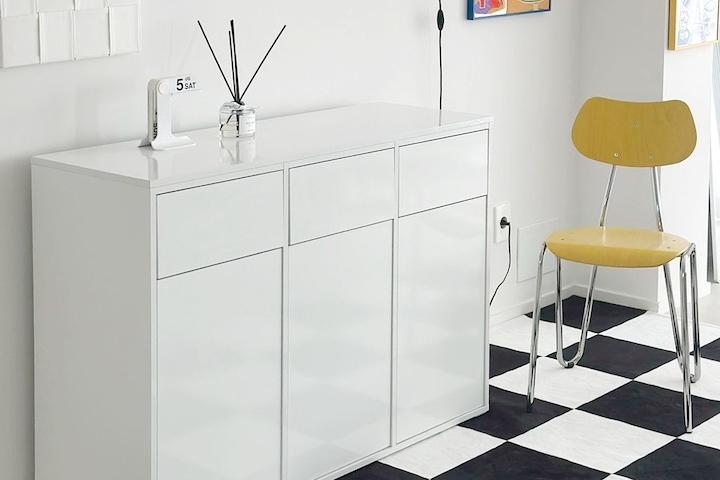 제인 재활용 분리수거함 수납장 휴지통 3단 가정용 업소용 사무실