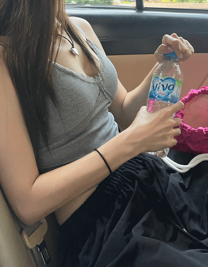 (끈조절/캡내장) 마렌 sv - 레이스 골지 슬립 크롭 레이어드 끈나시 캡나시 이너 슬리브리스 3color