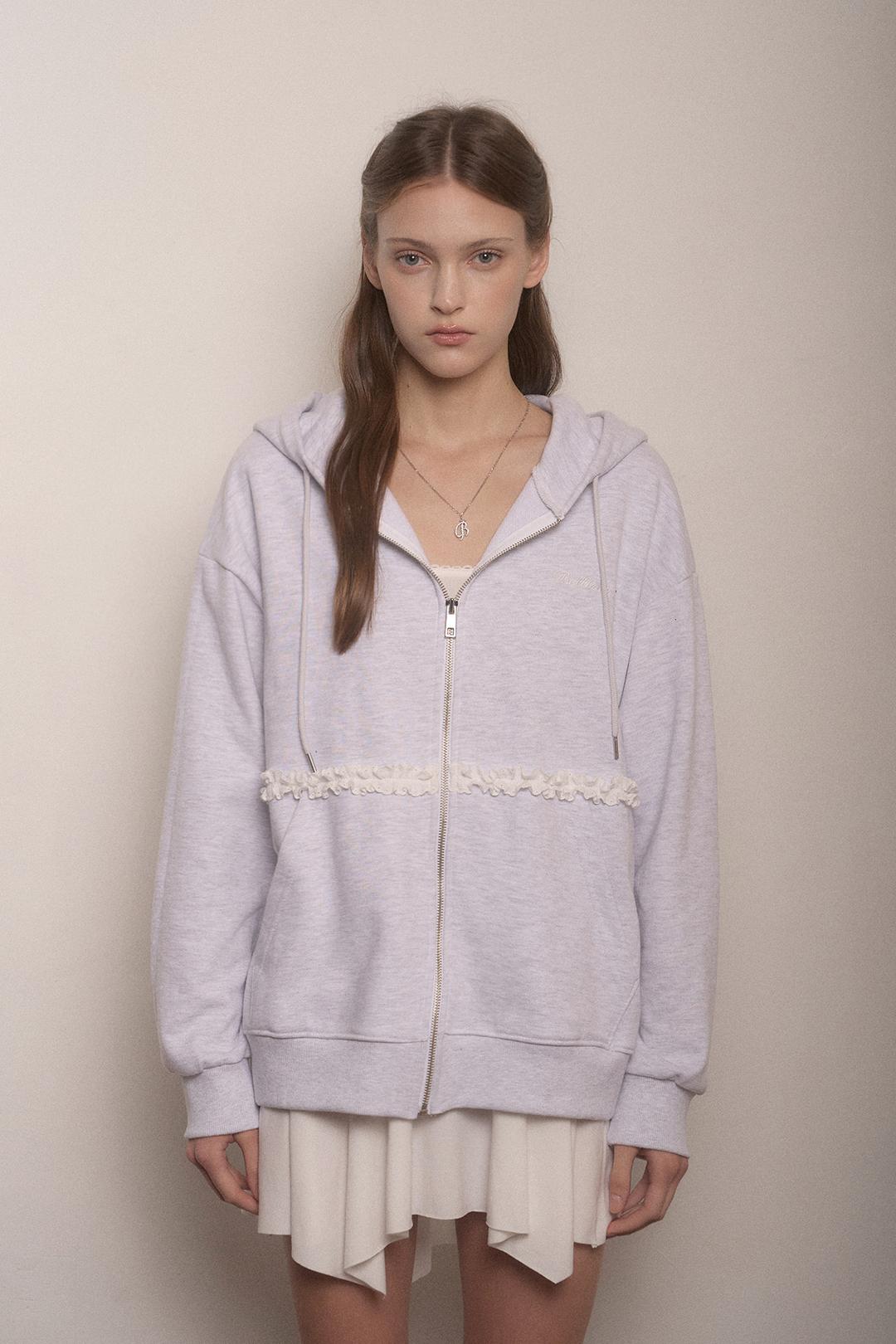 Meringue hood zip-up