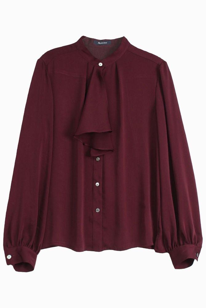 (70%세일)#AQUASCUTUM 아쿠아스큐덤 폴리100% 블라우스 - Women