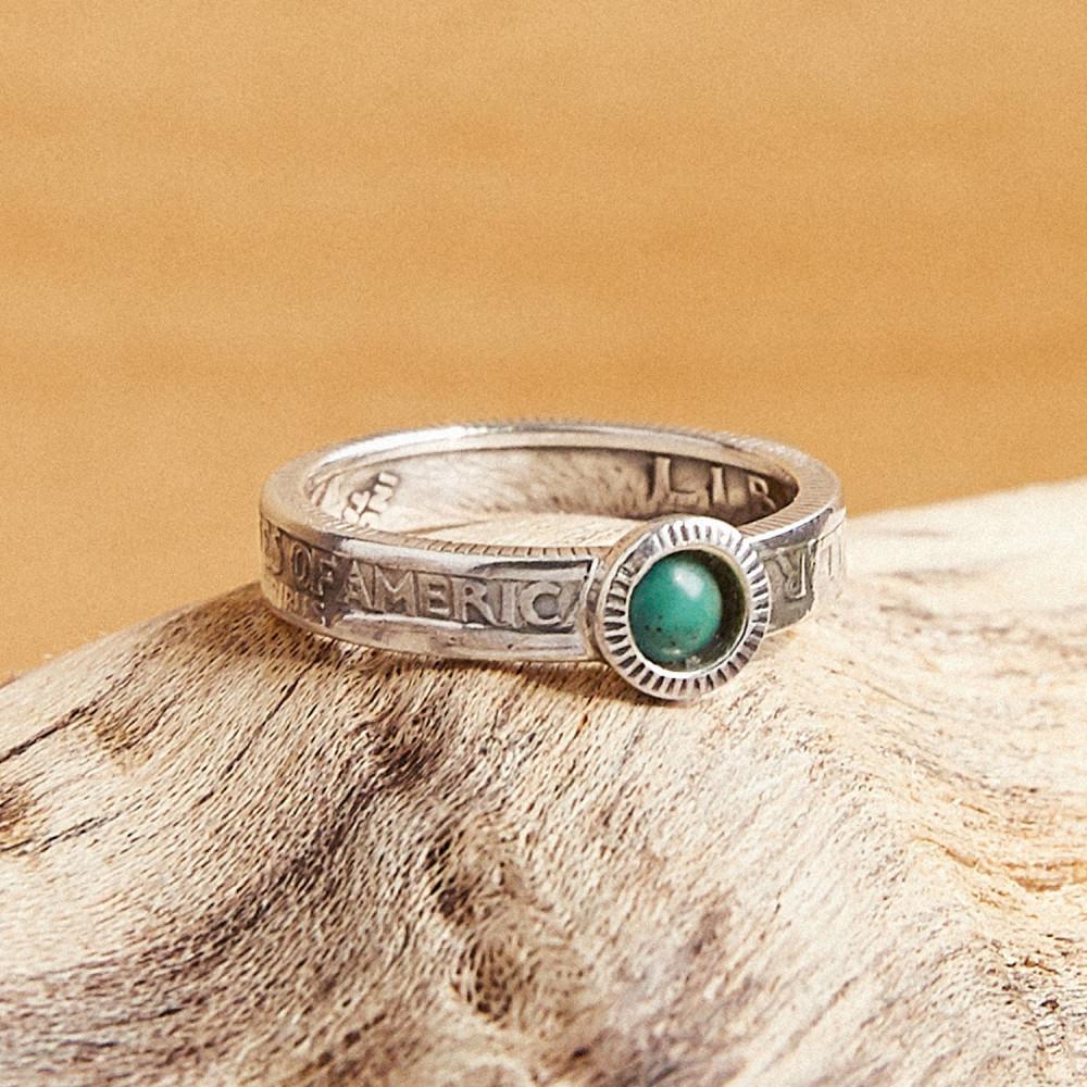 [NORTH WORKS] QUARTER COIN RING `TURQUOISE` / N-109 / 노스웍스