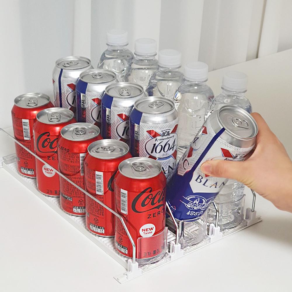 자동 캔음료 트레이 38cm_3라인 편의점 캔맥주 음료수 정리 자동정렬 냉장고 디스펜서