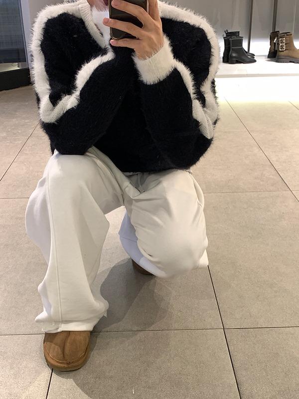 트랙 앙고라 니트