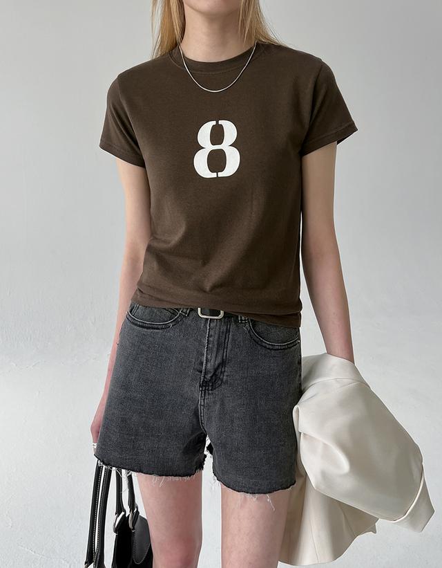 에이이에이이 FLASHED CATS EYE CROP T-SHIRTS [OATMEAL] - 위시버킷