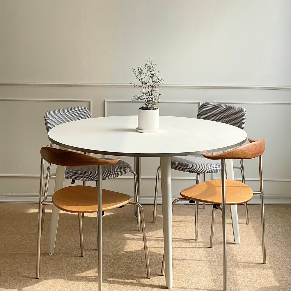 [기획특가] 마인 원형 테이블 HPL 라미네이트 식탁 홈카페테이블