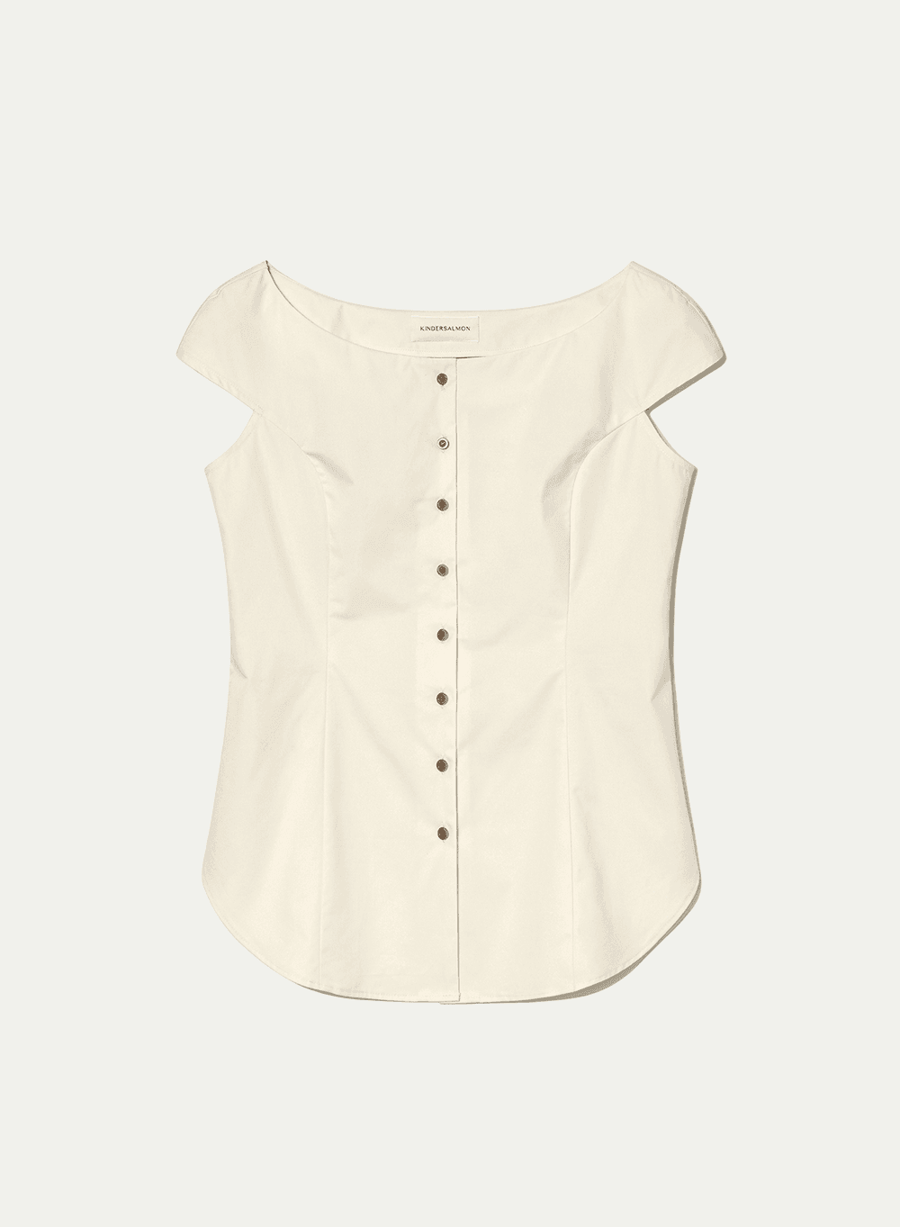 RESORT23 Boat-Neck Blouse Cream