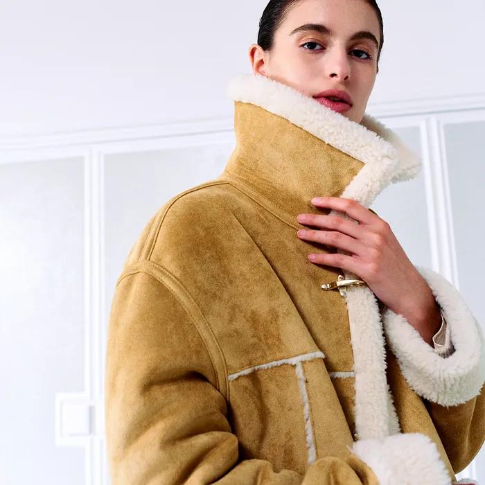 Reversible Faux Shearing Mustang Jacket SM4WJ935-91