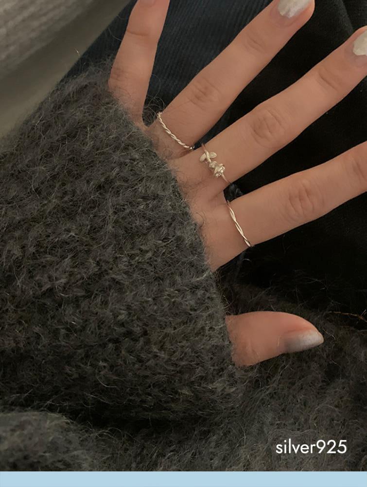 (모앳/반지) slim twist ring (silver925) 얇은 실버 링 슬림 트위스트 은 반지