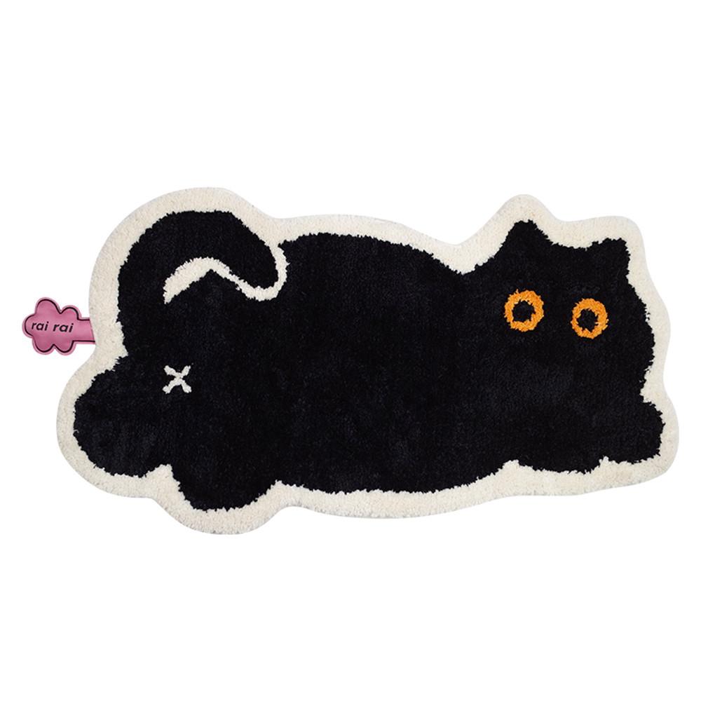 Black Cat Kitsch Rug 블랙켓 키치 고양이 러그
