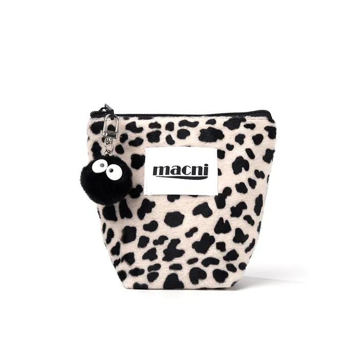LEOPARD STANDY POUCH BEIGE