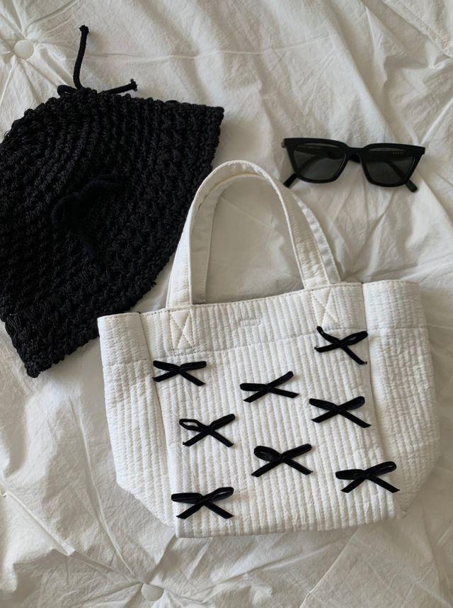 국산 / 최저가 / RIBBON BAG MINI 리본미니토트백 리본미니백 핸드메이드가방 리본에코백 기저귀가방 여행가방 보조가방 미니가방 3가지 사이즈 선택가능! 4 color