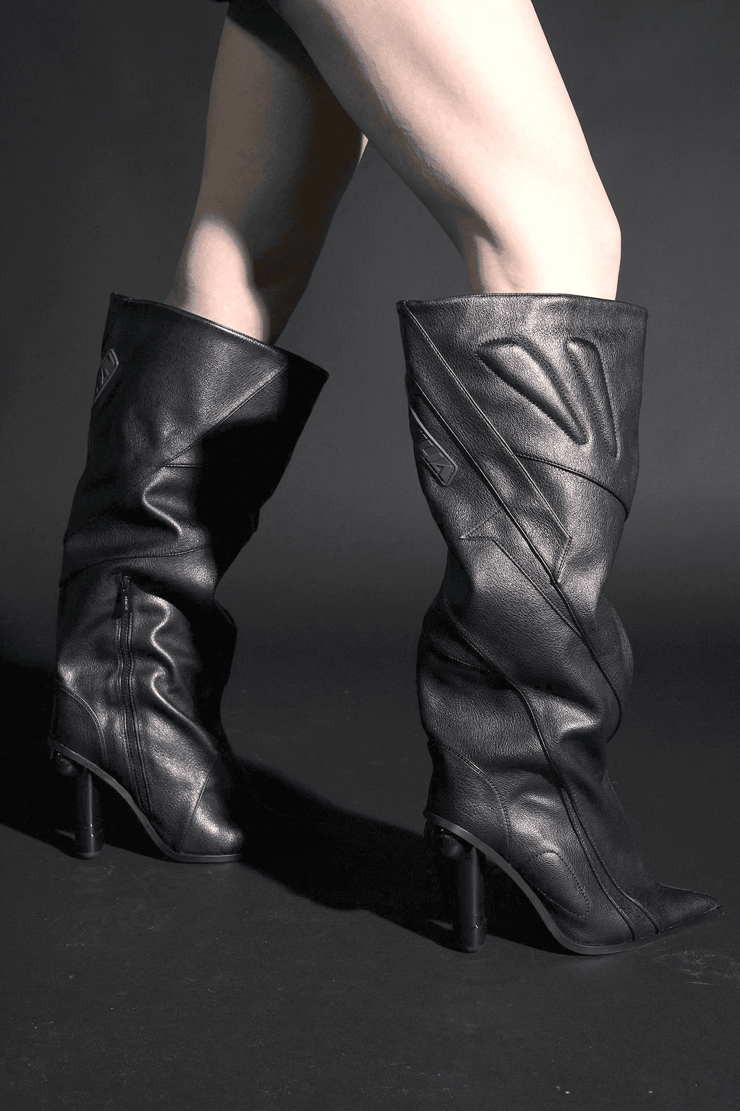 Padded Biker Boot - Black / eu36