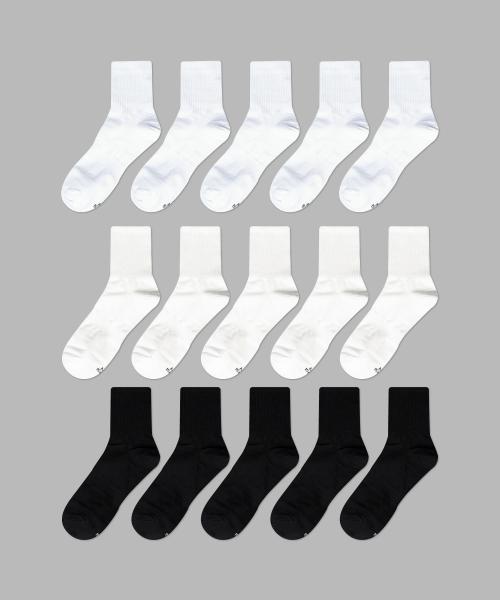 일오공칠(IL-O-GONG-CHIL)  [10PACK] 1507 모노 트라우져 하프 삭스 _ 스노우화이트/화이트/블랙 - 사이즈 & 후기 | 무신사