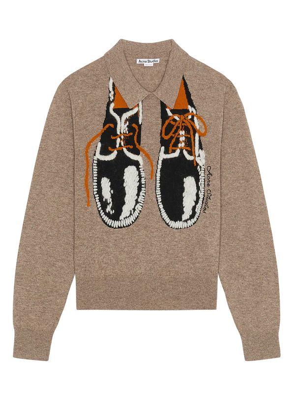 아크네 스튜디오 그레이 폴로 니트