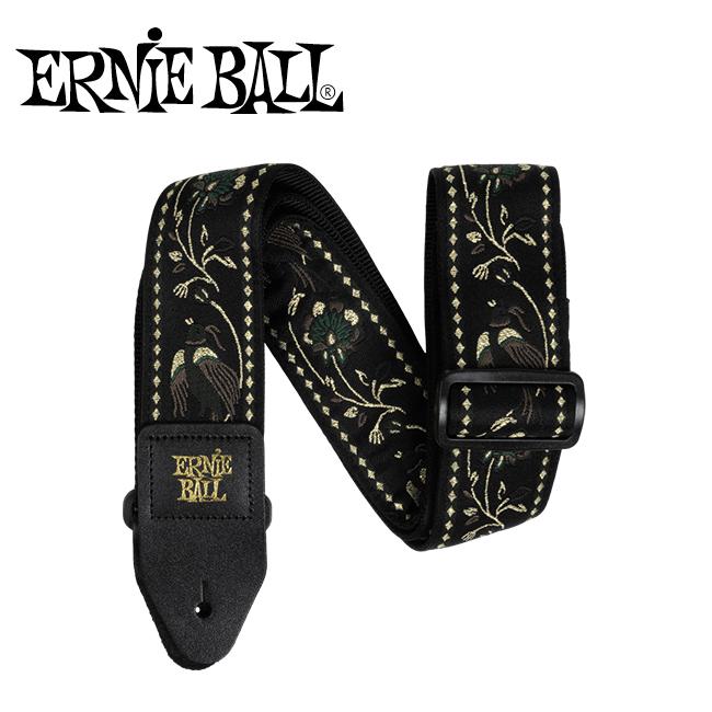 Ernie Ball - Classic Jacquard Strap / 어니볼 기타 & 베이스 스트랩 Black Pleasant (P05372)