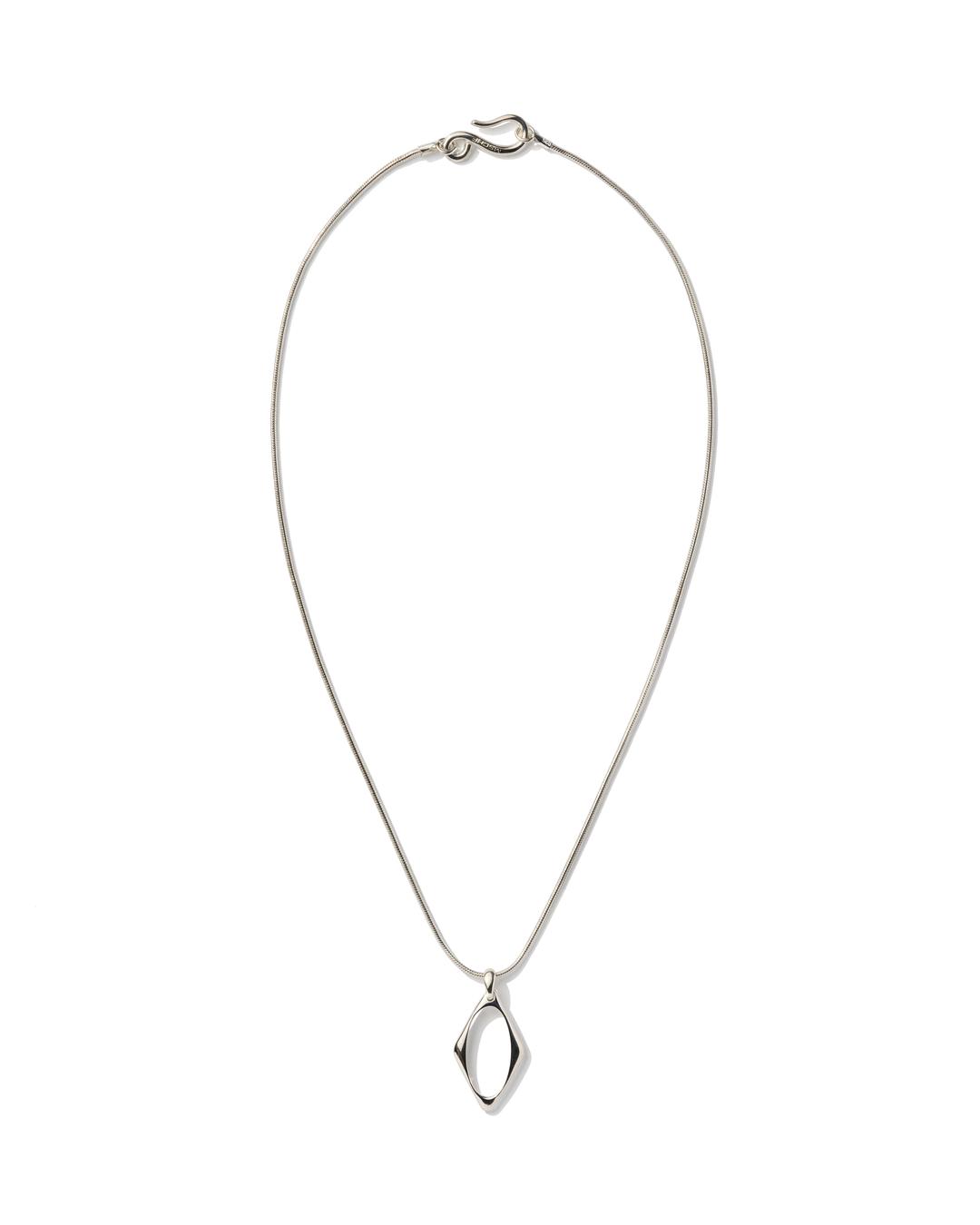 RHOMBUS SNAKE NECKLACE_SILVER