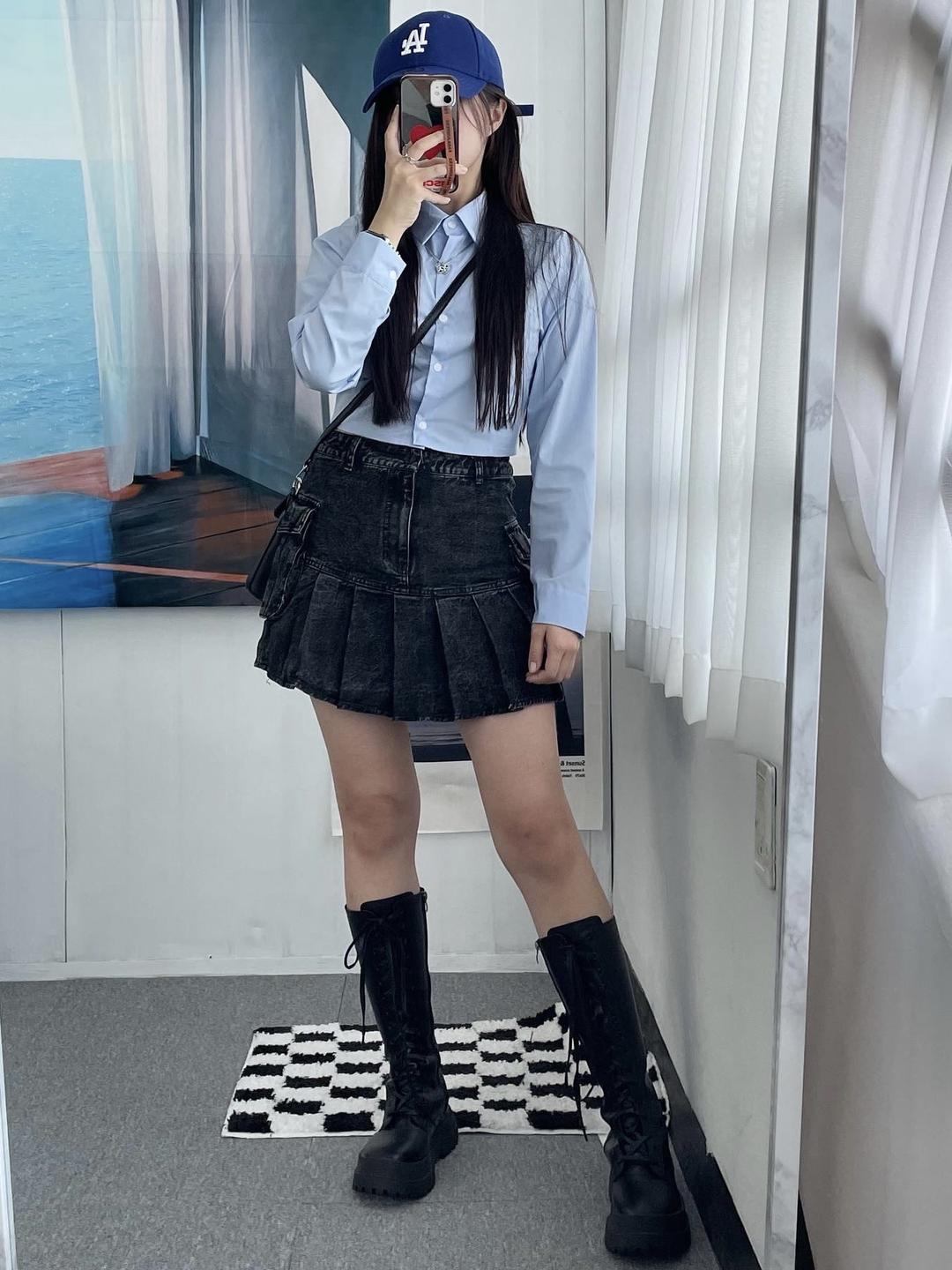 크롭셔츠(슬림/스판/교복 ver.)