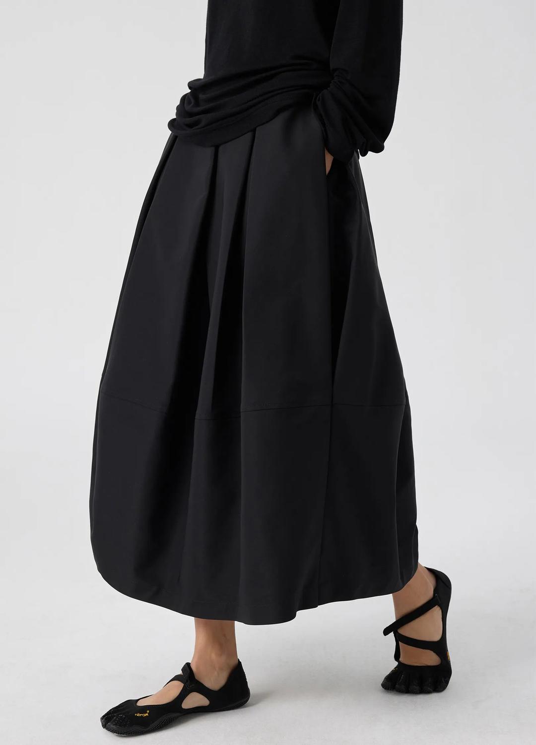 Bubble Long Skirt - XS / Black