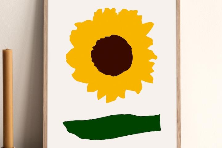 풍수 해바라기 포스터 액자