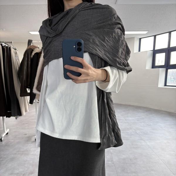 FW 플리츠 머플러