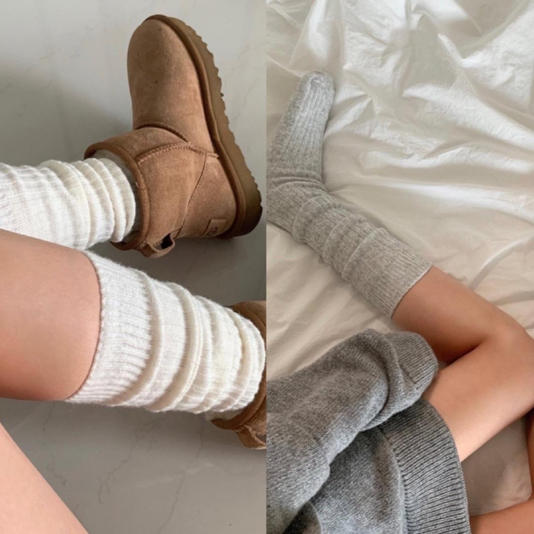 고급 캐시미어 니삭스 울양말 니트롱골지양말 레그워머 - 양말 | 쿠팡