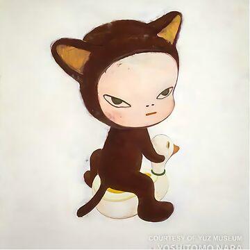 yoshimoto Nara cute baby riding a duck painting ashtray | iPhone Case