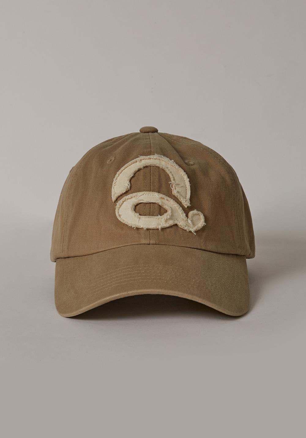 Washed Logo Ball Cap (Beige/White)