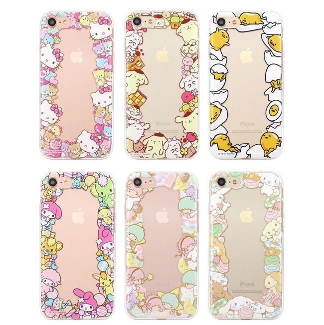 산리오 헬로키티 프렌즈 써클 투명 폰케이스