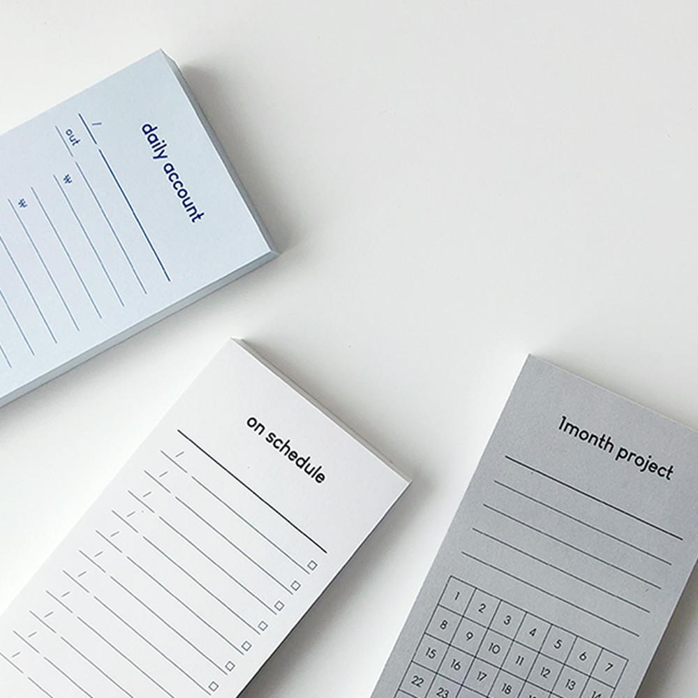 [simple memo pad 3 type] 심플 메모패드 3종