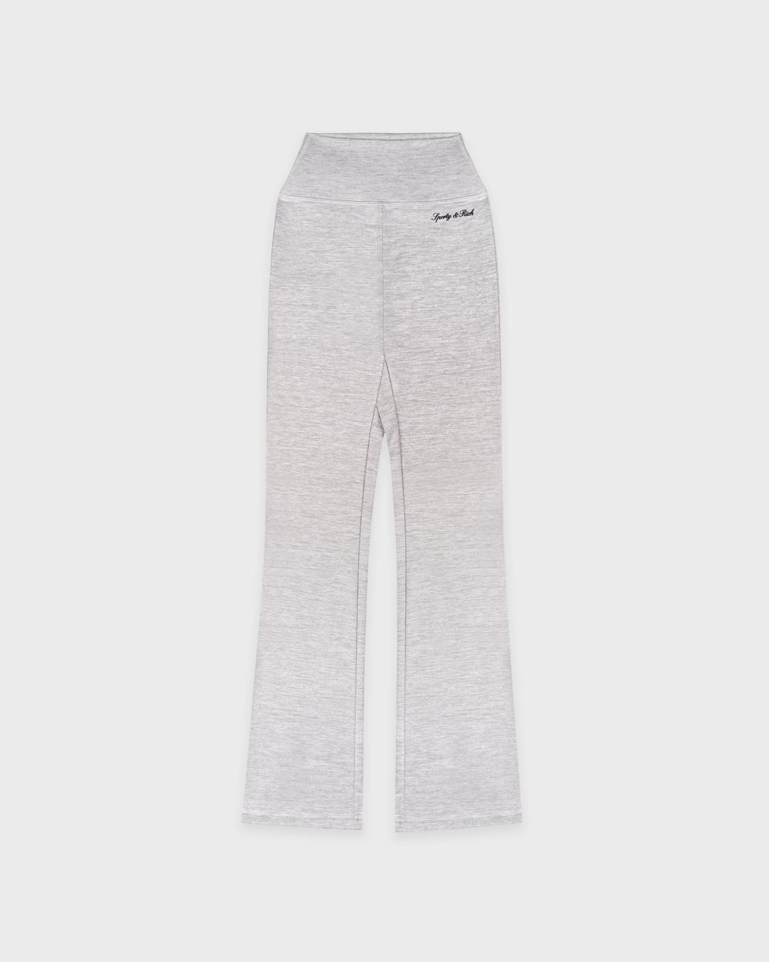 Signature Logo Flared Legging - Heather Gray/Navy - Heather Gray / X-Small