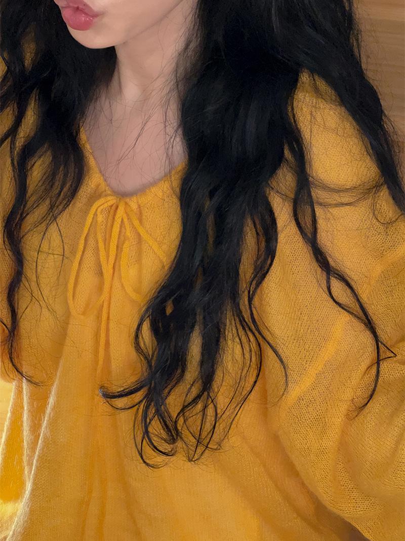 [반티아242] 스트링 모헤어 울 니트