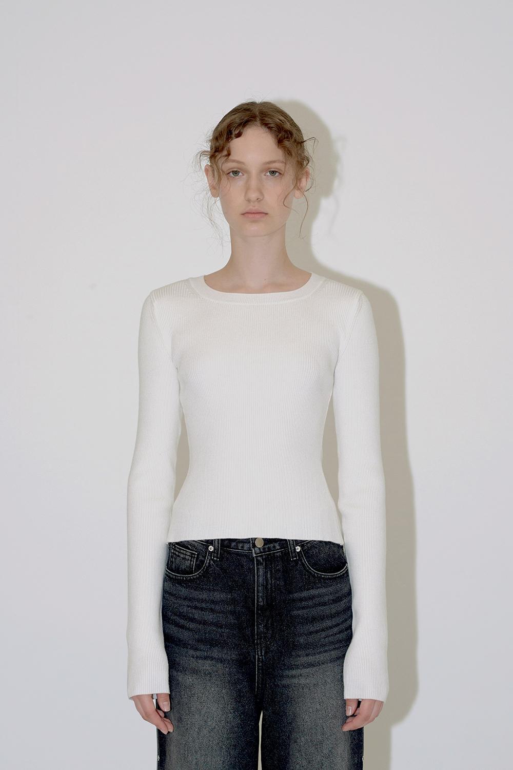 BACK STRAP RIBBED KNIT