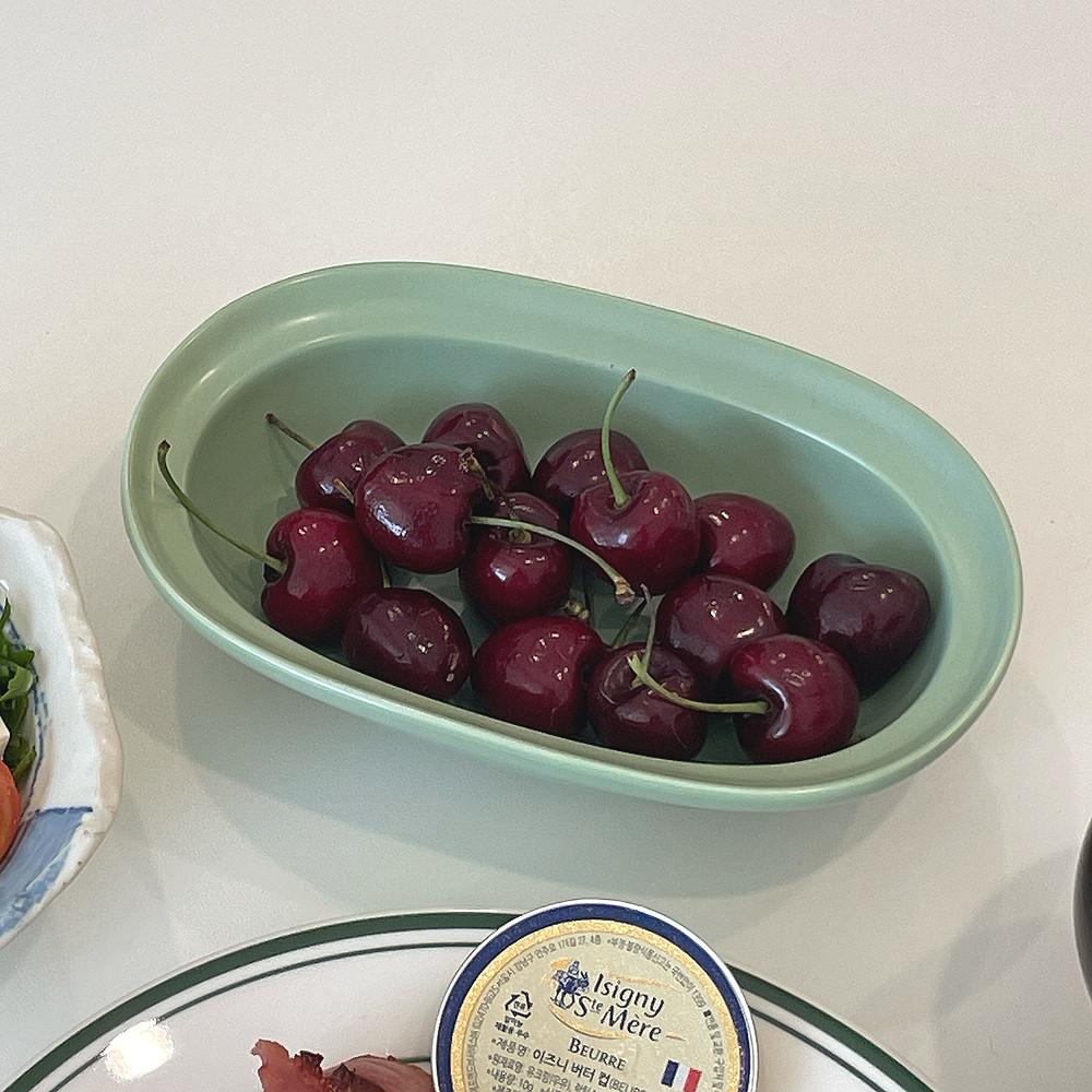 [발송지연] 1월 예정 라운드 컬러 한식 타원 볼 S사이즈 2color